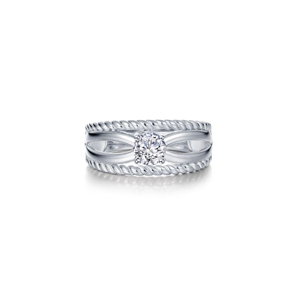 Criss-Cross Solitaire Ring Gala Jewelers Inc. White Oak, PA