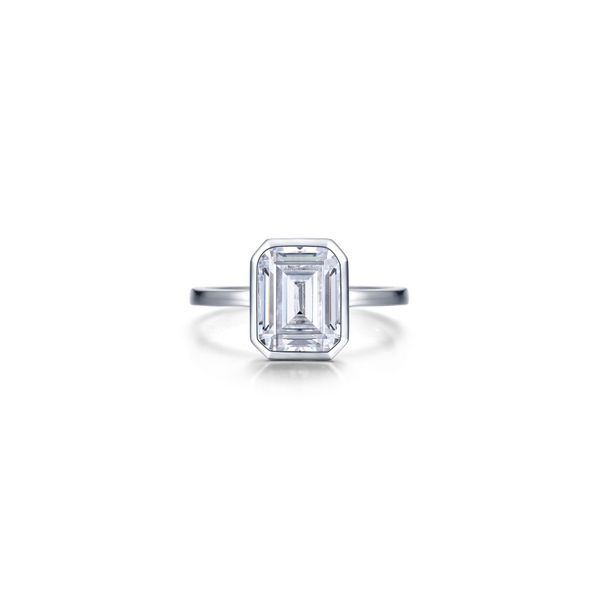 2.62 CTW Emerald-Cut Bezel-Set Ring Priddy Jewelers Elizabethtown, KY