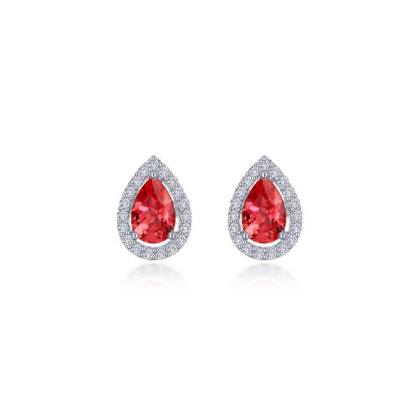 Fancy Lab-Grown Sapphire Halo Stud Earrings J. Anthony Jewelers Neenah, WI