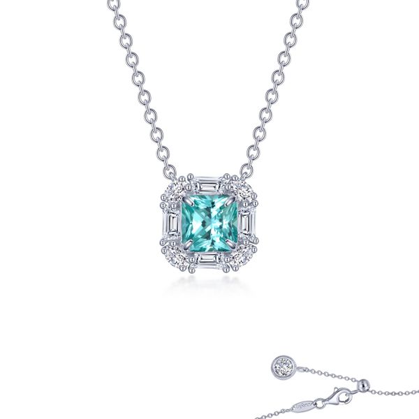 Fancy Lab-Grown Sapphire Halo Necklace Roberts Jewelers Jackson, TN