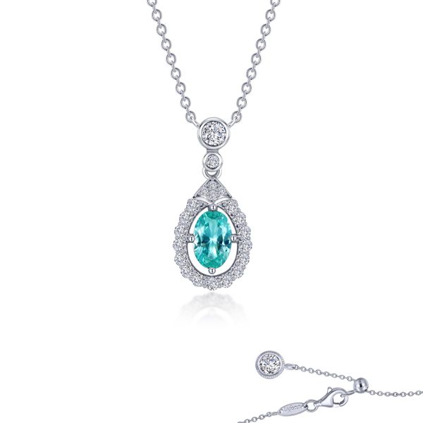 Fancy Lab-Grown Sapphire Halo Necklace Priddy Jewelers Elizabethtown, KY