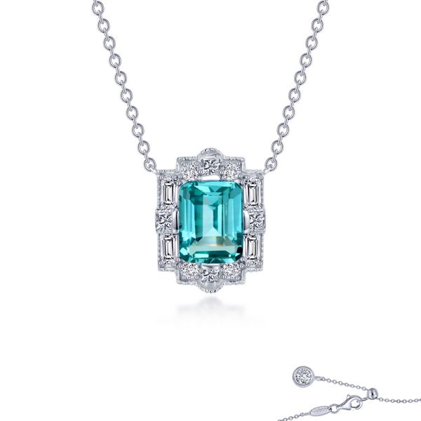 Fancy Lab-Grown Sapphire Halo Necklace Grogan Jewelers Florence, AL