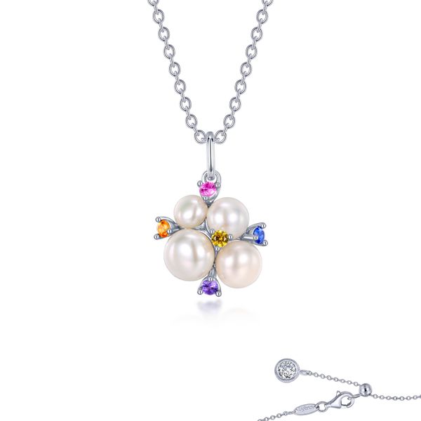 Freshwater Pearl and Lab Grown Sapphires Necklace Selman's Jewelers-Gemologist McComb, MS