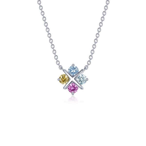 Fancy Lab-Grown Sapphire Simple Squad Necklace Priddy Jewelers Elizabethtown, KY