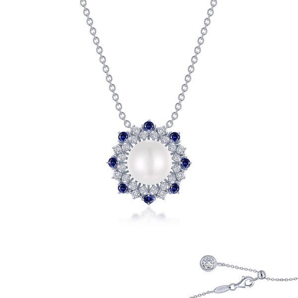 Cultured Freshwater Pearl Sunburst Halo Necklace Jones Jeweler Celina, OH
