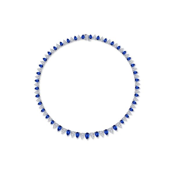 Decor Sapphire & Diamond Necklace 54720 - DECOR Jewelry