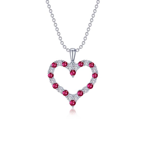 Fancy Lab-Grown Ruby Heart Pendant Necklace J. Anthony Jewelers Neenah, WI