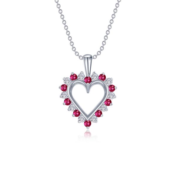 Fancy Lab-Grown Ruby Heart Pendant Necklace Priddy Jewelers Elizabethtown, KY
