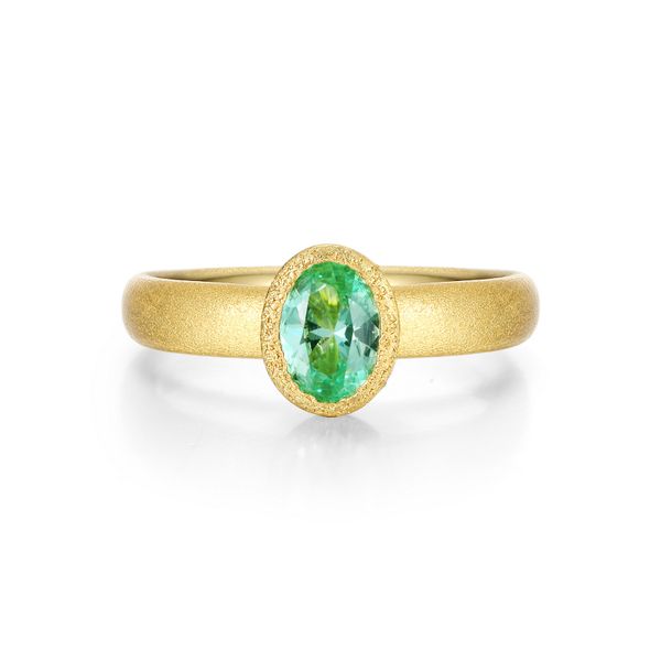 Fancy Lab-Grown Sapphire Solitaire Ring Mendham Jewelers Mendham, NJ