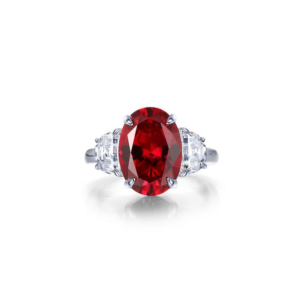 7 CTW Fancy Lab-Grown Ruby Three-Stone Ring Diamond Shop Ada, OK
