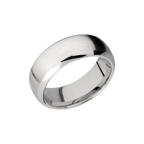 14K White gold 8mm domed band with beveled edges Milan's Jewelry Inc Sarasota, FL