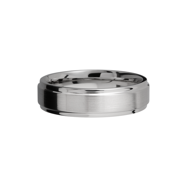 Titanium 6mm flat band with grooved edges Image 3 Milan's Jewelry Inc Sarasota, FL