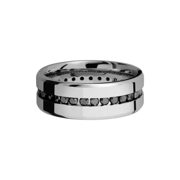 Mens titanium wedding 2025 bands with black diamonds