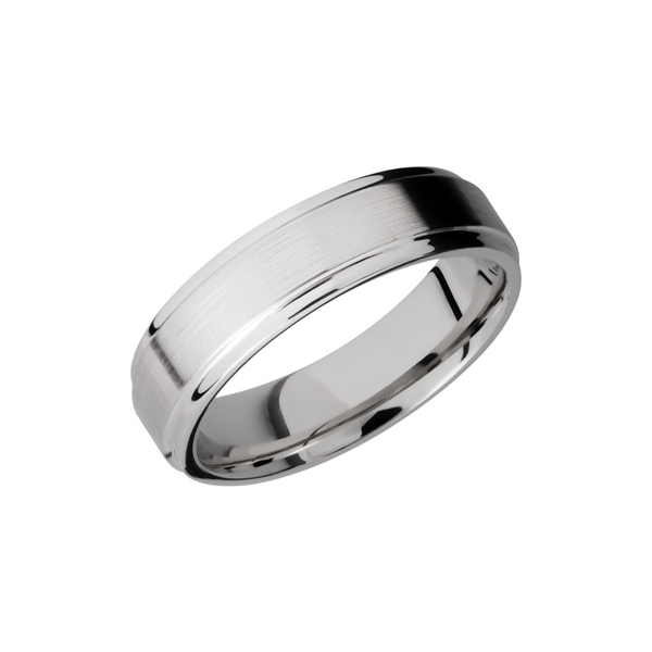 Cobalt chrome 6mm flat band with grooved edges Estate Jewelers Toledo, OH