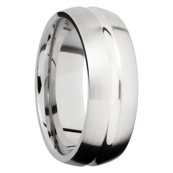 Cobalt chrome 8mm domed band with a concave center Image 2 Milan's Jewelry Inc Sarasota, FL