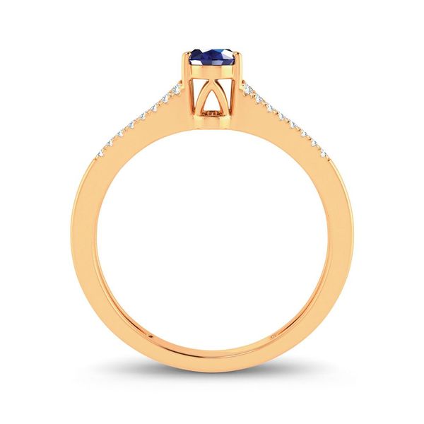 14K 0.10ct Diamond Sapphire Ring Image 3 Trinity Diamonds Inc. Tucson, AZ