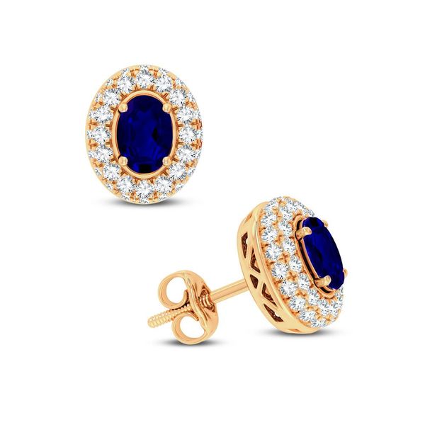 14K 0.57CT Diamond Sapphire Earring Trinity Diamonds Inc. Tucson, AZ