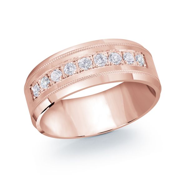 10 K Pink Gold Wedding Band Thomas A. Davis Jewelers Holland, MI