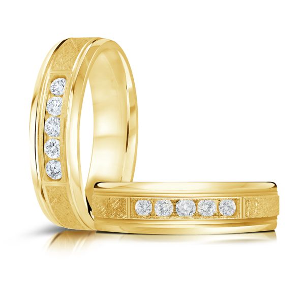 10 K Yellow Gold Wedding Band Image 3 Designer Jewelers Westborough, MA