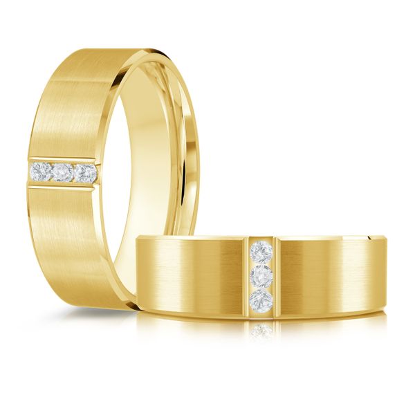 18 K Yellow Gold Wedding Band Image 3 Designer Jewelers Westborough, MA