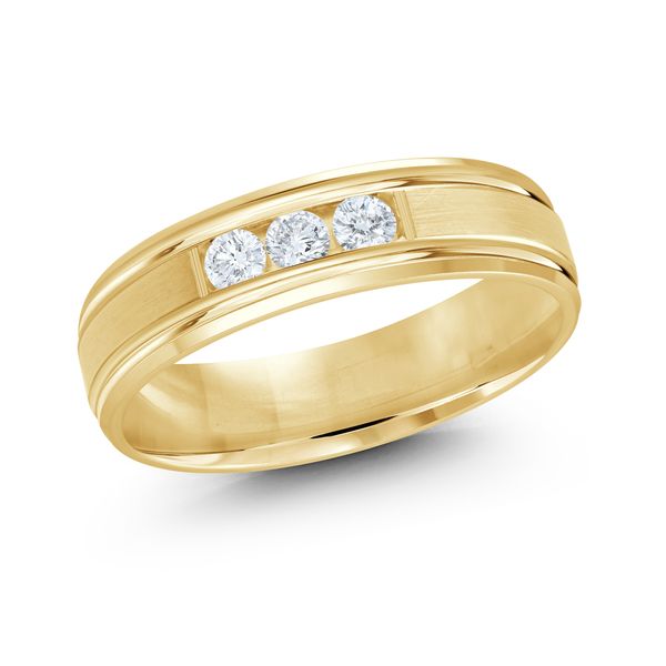 18 K Yellow Gold Wedding Band Designer Jewelers Westborough, MA