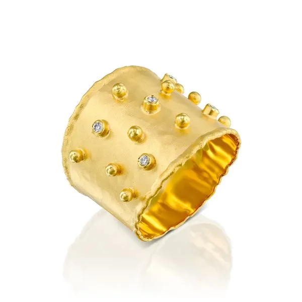 Marika Desert Gold Gold Dot Diamonds Band Ring 2969 Paul James