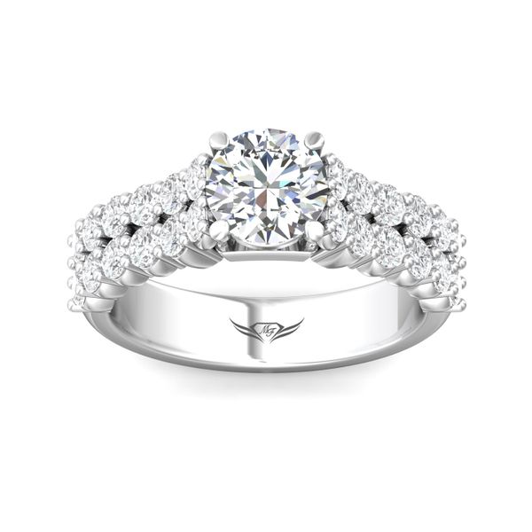 Flyerfit Channel/Shared Prong Platinum Engagement Ring G-H VS2-SI1 Image 2 Grogan Jewelers Florence, AL