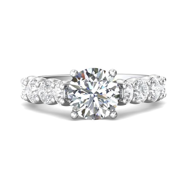 Flyerfit Channel/Shared Prong 14K White Gold Engagement Ring G-H VS2-SI1 Grogan Jewelers Florence, AL