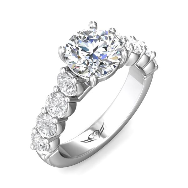 Flyerfit Channel/Shared Prong 18K White Gold Engagement Ring G-H VS2-SI1 Image 5 Grogan Jewelers Florence, AL