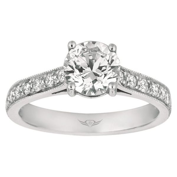 Flyerfit Micropave 18K White Gold Engagement Ring G-H VS2-SI1 Image 2 Becky Beauchine Kulka Diamonds and Fine Jewelry Okemos, MI