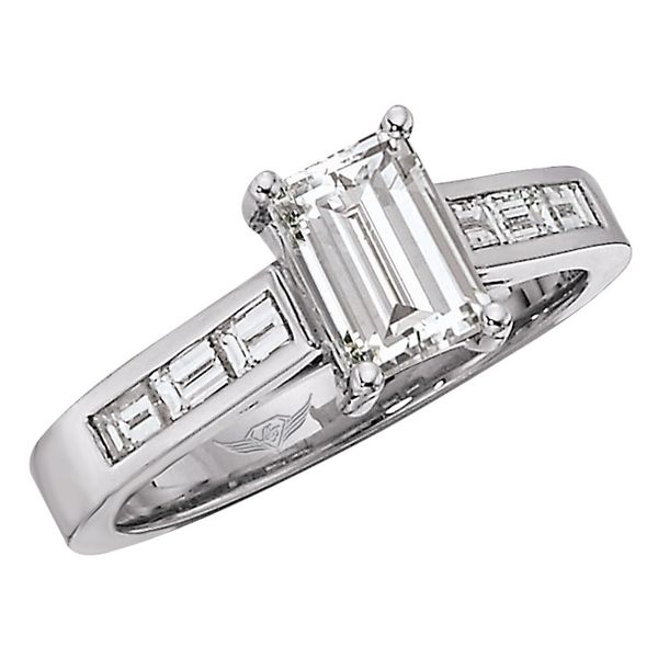 Flyerfit Channel/Shared Prong Platinum Engagement Ring G-H VS2-SI1 Image 2 Christopher's Fine Jewelry Pawleys Island, SC