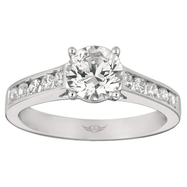 Flyerfit Channel/Shared Prong 18K White Gold Engagement Ring G-H VS2-SI1 Image 2 Becky Beauchine Kulka Diamonds and Fine Jewelry Okemos, MI