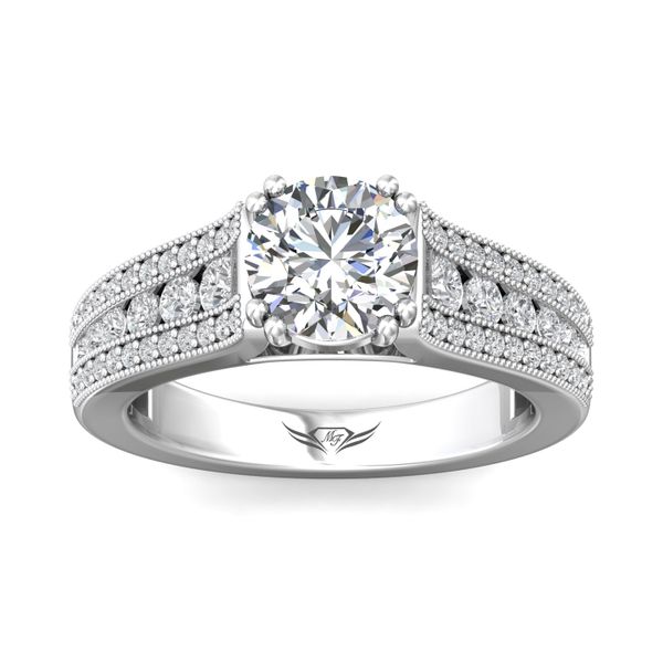 Platinum FlyerFit Encore Engagement Ring Image 2 Becky Beauchine Kulka Diamonds and Fine Jewelry Okemos, MI