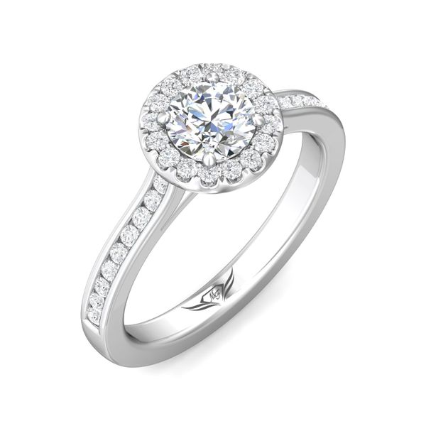 18K White Gold FlyerFit Channel and Shared Prong Engagement Ring Image 5 Becky Beauchine Kulka Diamonds and Fine Jewelry Okemos, MI