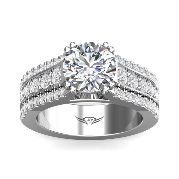 Flyerfit Encore 18K White Gold Engagement Ring H-I SI2 Image 2 Becky Beauchine Kulka Diamonds and Fine Jewelry Okemos, MI