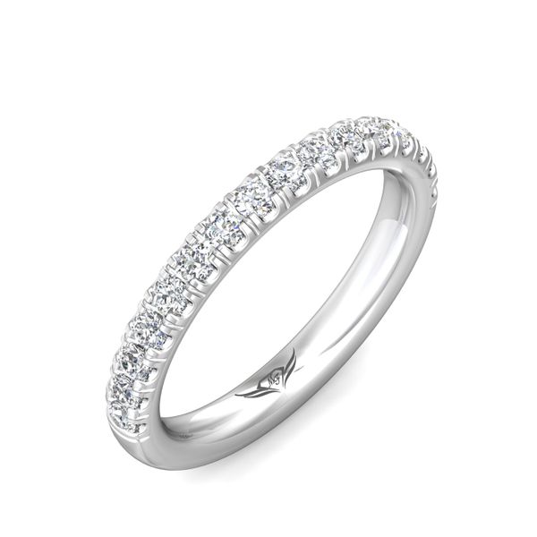 Flyerfit Micropave Platinum Wedding Band H-I SI1 Image 5 Wesche Jewelers Melbourne, FL