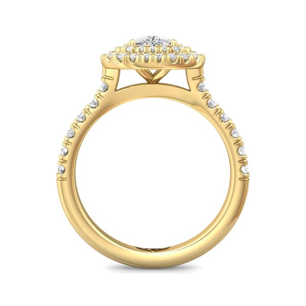 Flyerfit Micropave Halo 14K Yellow Gold Engagement Ring G-H VS2-SI1 Image 3 Wesche Jewelers Melbourne, FL