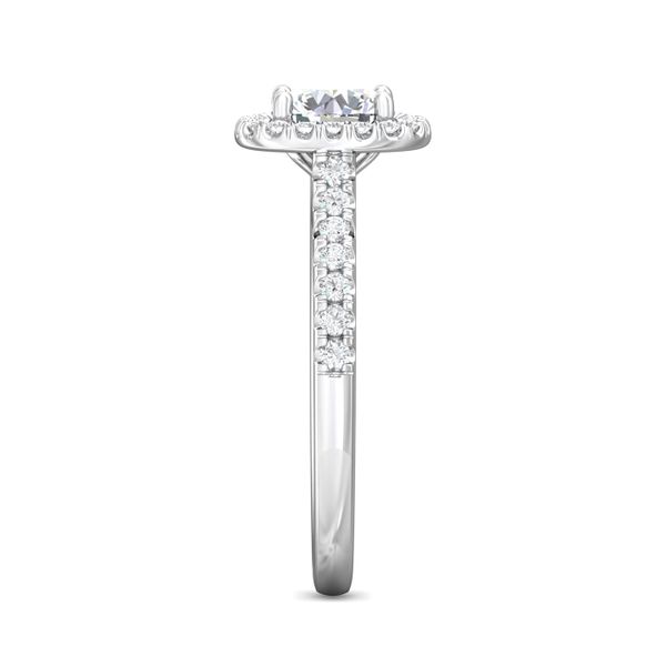 Flyerfit Micropave Halo Platinum Engagement Ring H-I SI1 Image 4 Becky Beauchine Kulka Diamonds and Fine Jewelry Okemos, MI