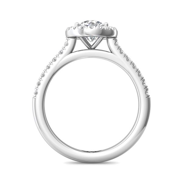 Flyerfit Micropave Halo 14K White Gold Engagement Ring H-I SI1 Image 3 Becky Beauchine Kulka Diamonds and Fine Jewelry Okemos, MI