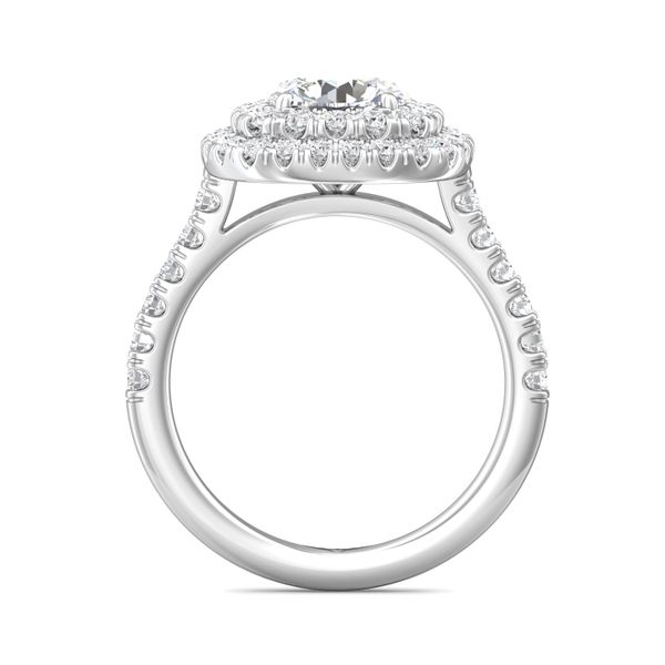 Flyerfit Micropave Halo Platinum Engagement Ring G-H VS2-SI1 Image 3 Christopher's Fine Jewelry Pawleys Island, SC