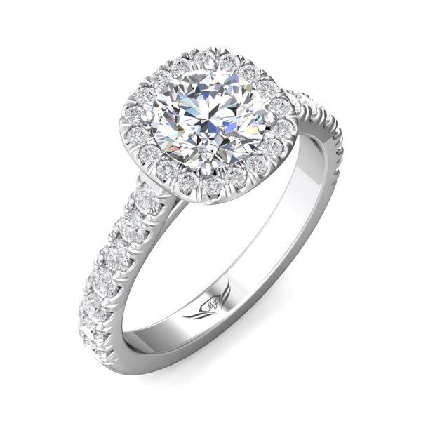 Flyerfit Micropave Halo Platinum Engagement Ring G-H VS2-SI1 Image 5 Wesche Jewelers Melbourne, FL