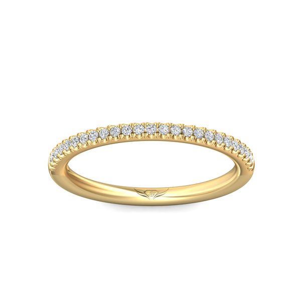 Flyerfit Micropave 14K Yellow Gold Wedding Band G-H VS2-SI1 Image 2 Christopher's Fine Jewelry Pawleys Island, SC