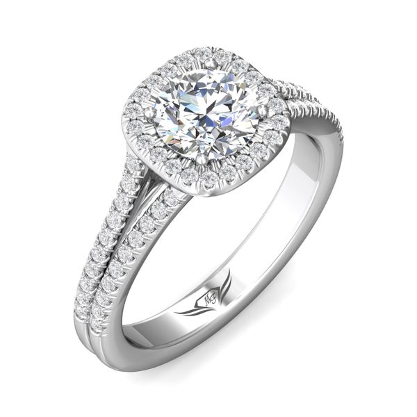Platinum FlyerFit Split Shank Engagement Ring Image 5 Becky Beauchine Kulka Diamonds and Fine Jewelry Okemos, MI