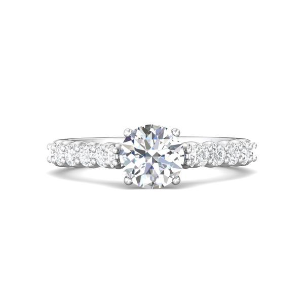 Flyerfit Channel/Shared Prong 14K White Gold Engagement Ring G-H VS2-SI1 Wesche Jewelers Melbourne, FL
