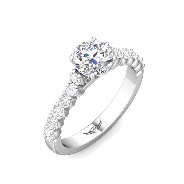 Flyerfit Channel/Shared Prong 14K White Gold Engagement Ring H-I SI1 Image 5 Grogan Jewelers Florence, AL