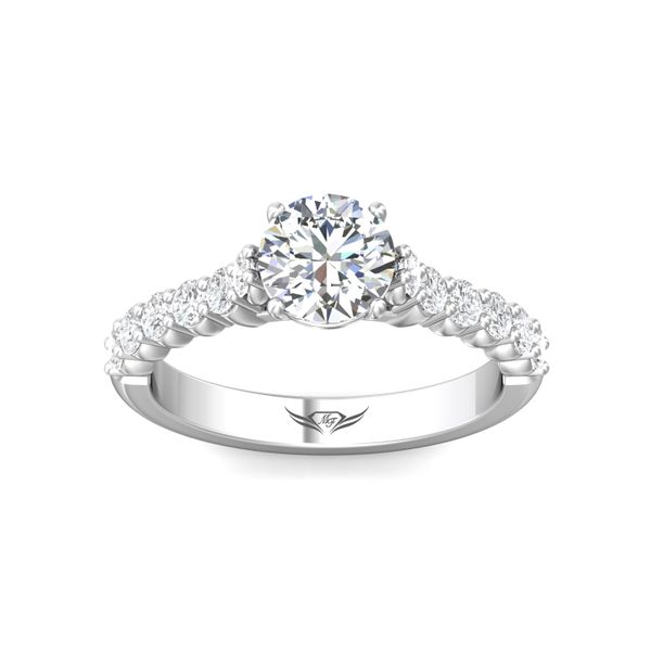 Flyerfit Channel/Shared Prong 18K White Gold Engagement Ring H-I SI1 Image 2 Wesche Jewelers Melbourne, FL
