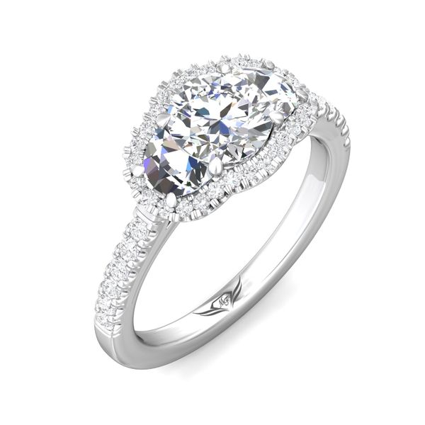Flyerfit Three Stone 14K White Gold Engagement Ring G-H VS2-SI1 Image 5 Wesche Jewelers Melbourne, FL