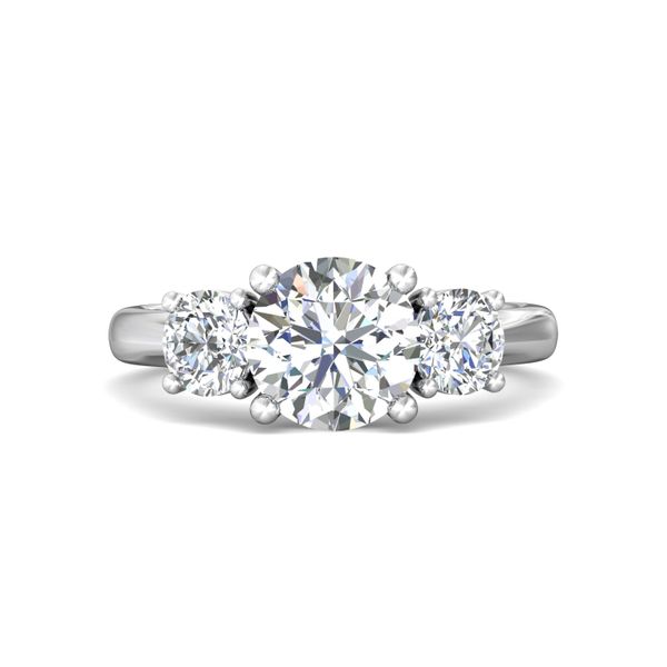 Flyerfit Three Stone Platinum Engagement Ring G-H VS2-SI1 Grogan Jewelers Florence, AL