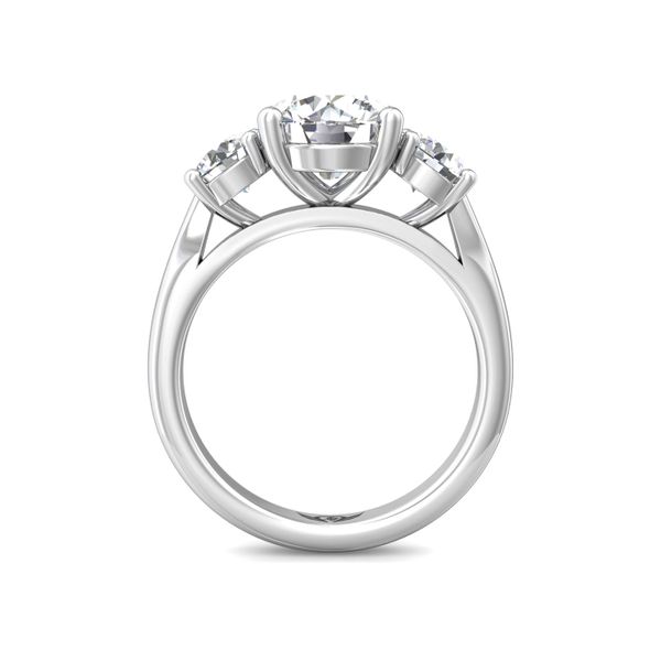 Flyerfit Three Stone Platinum Engagement Ring G-H VS2-SI1 Image 3 Wesche Jewelers Melbourne, FL