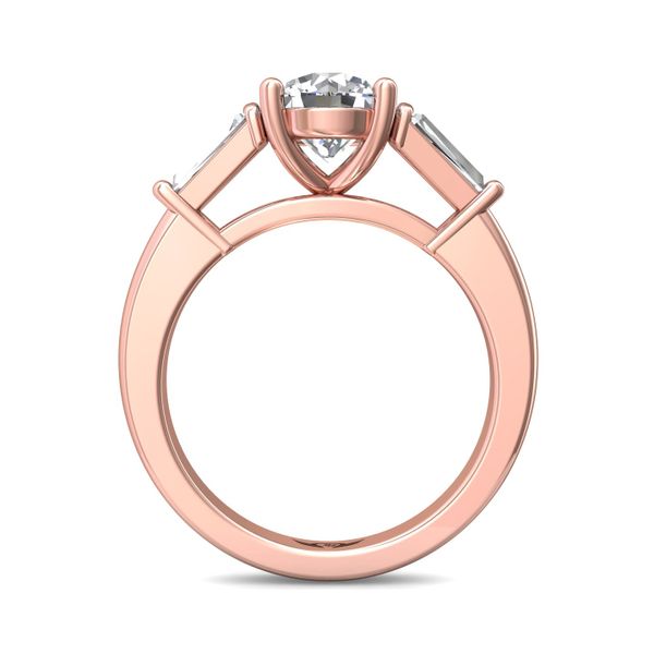 FlyerFit Three Stone 14K Pink Gold Engagement Ring  Image 3 Grogan Jewelers Florence, AL